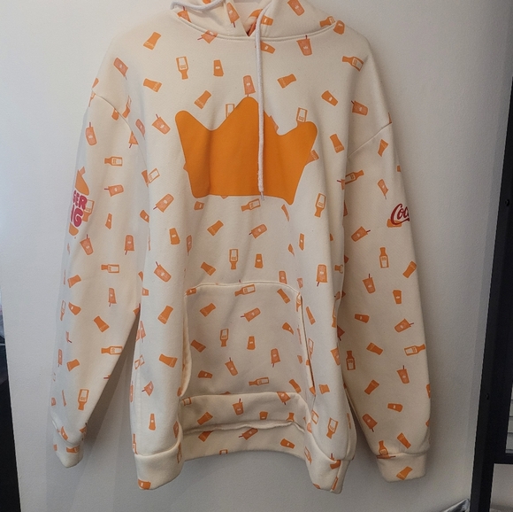 Rare Creamsicle Colors Burger King & Coca-cola XL Hoodie - Picture 1 of 10